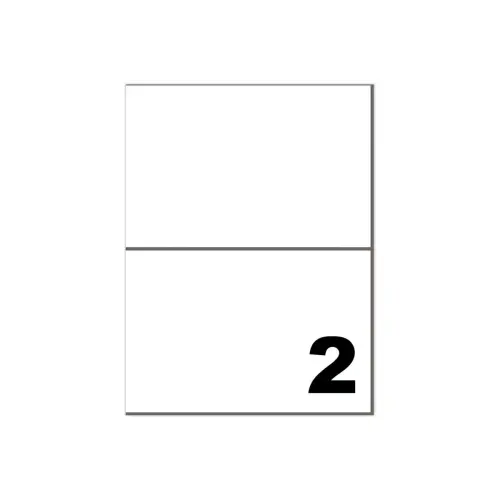 100 Planches d'étiquettes adhésives blanches 21 x 14.85 cm - 200 étiquettes par boîte - FIDUCIAL