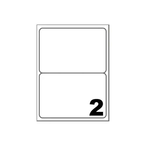 100 Etiquettes à coins ronds - 199,6 x 143,5mm - 1 boîte de 100 planches - Fiducial