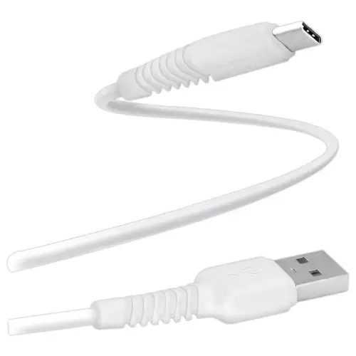 C&acirc;ble USB-C renforc&eacute; - 1m - Blanc - T'nB 