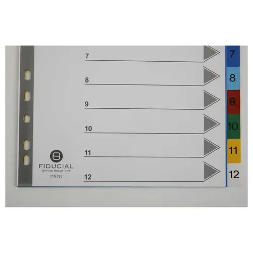 Jeu d'intercalaires numériques A4 - 12 onglets - FIDUCIAL