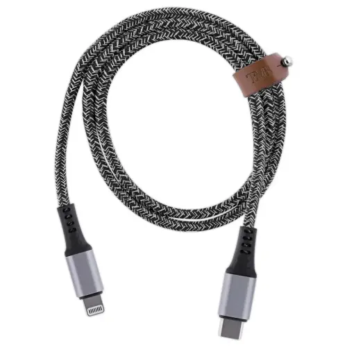 Câble de charge USB-C / Lightning avec attache - T'NB