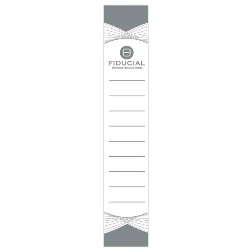 10 Étiquettes blanches pour classeurs dos étroit - FIDUCIAL