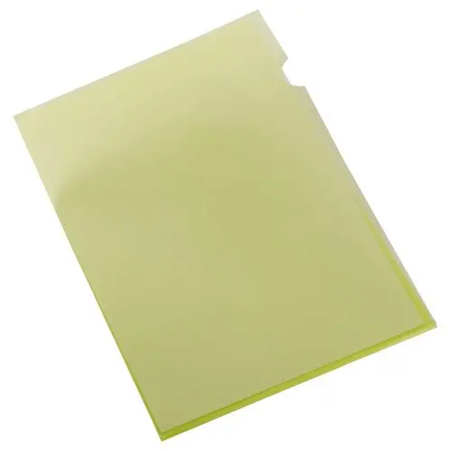 100 Pochettes coins en polypropyl&egrave;ne 11/100e Jaune - Fiducial 