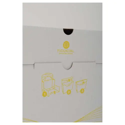 10 Boîtes à archives - Dos 10 cm - jaune - FIDUCIAL
