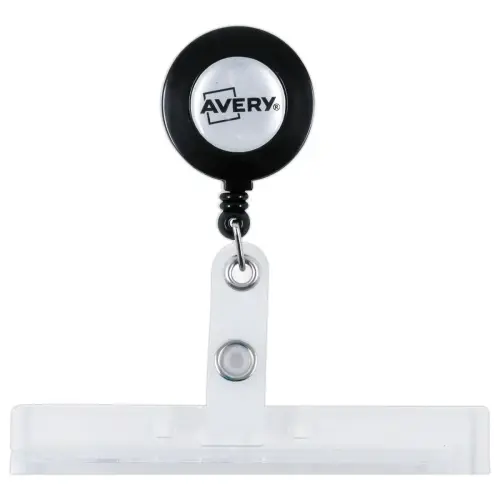 10 Porte-badges securité 2 cartes - 9x5,4 cm avec enrouleur