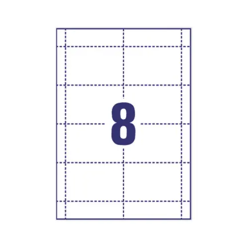 160 Etiquettes pour badges 6 x 9 cm 190 g