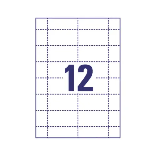 240 Étiquettes pour badges 7,5 x 4 cm 190 gr