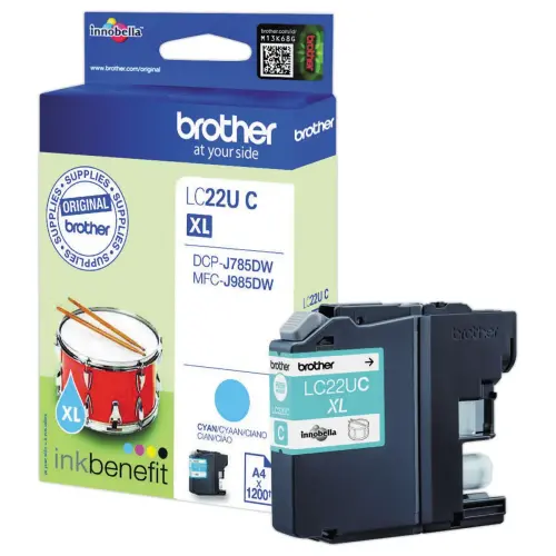 Cartouche BROTHER LC22UC cyan 
