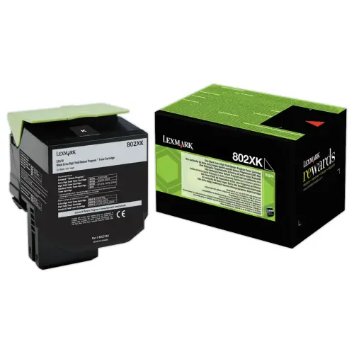 Toner LEXMARK 802 noir HC 80C2XK0