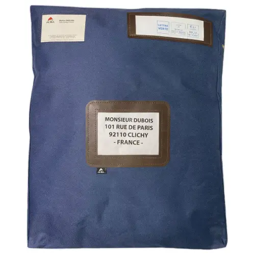 Pochette courrier à soufflet L 40xP 5xH 50 cm bleue en polyester