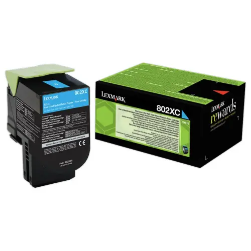 Toner LEXMARK 802 cyan HC 80C2XC0