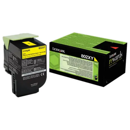 Toner LEXMARK 802 jaune HC 80C2XY0