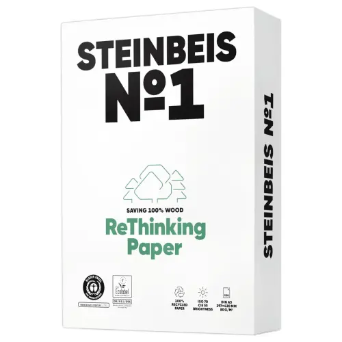 5 Ramettes de 500 feuilles de papier recyclé - A3 - 80g