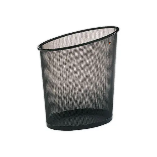 Corbeille &agrave; papier m&eacute;tal mesh - 18L - noir 