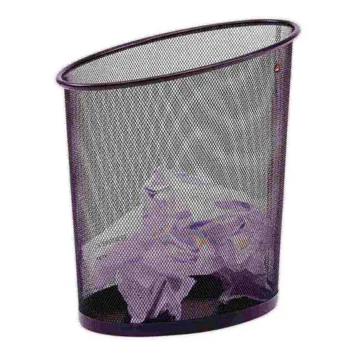 Corbeille &agrave; papier m&eacute;tal mesh - 18L - noir 