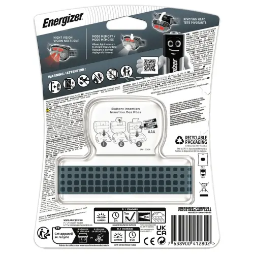 Lampe frontale - Vision HD + FOCUS - ENERGIZER