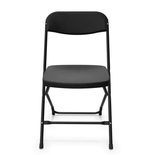 Chaise d'accueil pliante en polypropylène - Noir