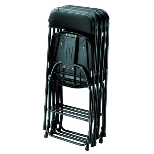Chaise d'accueil pliante en polypropylène - Noir
