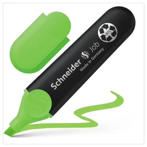 Surligneur Job Vert 1-5mm - Ecologique & Rechargeable - SCHNEIDER 