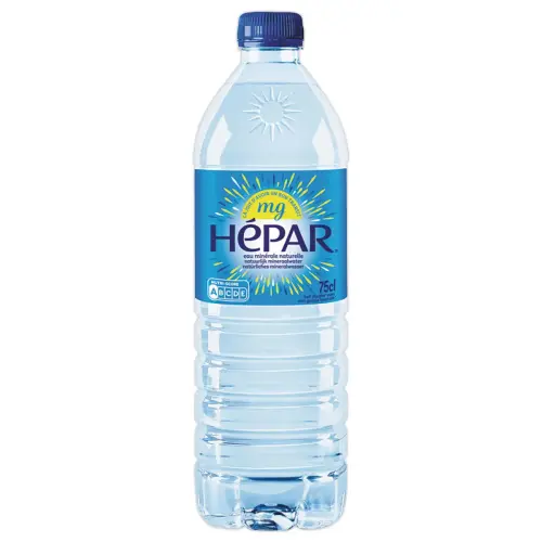 6 Bouteilles d'eau Hepar 75cl 