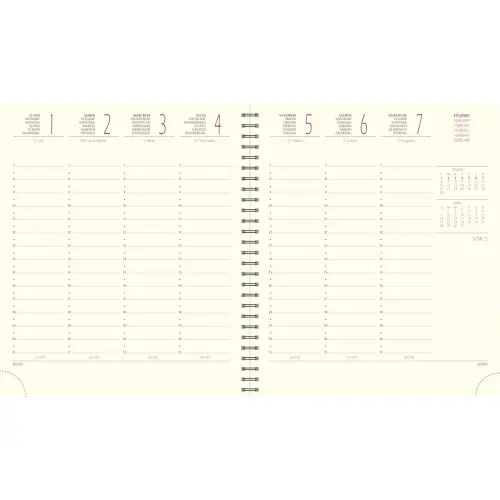 Agenda semainier Exacompta Swan - 15x17cm - Bleu