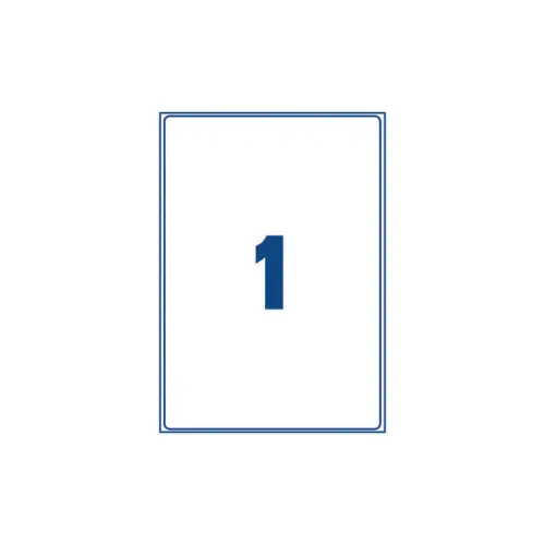 100 Planches d'étiquettes laser AVERY 199,6 x 289,1 mm soit 100 étiq/boîte