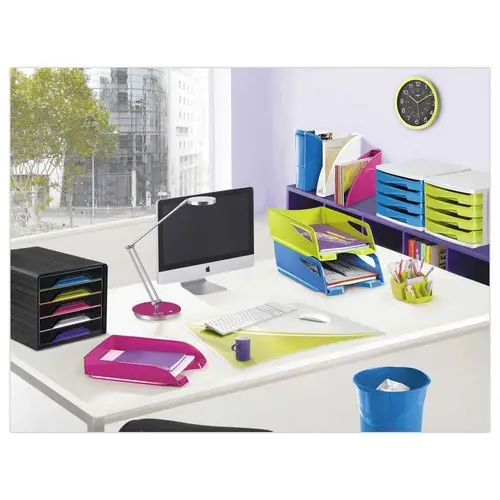 Module de classement 5 tiroirs standards corps noir assortis - CEP 