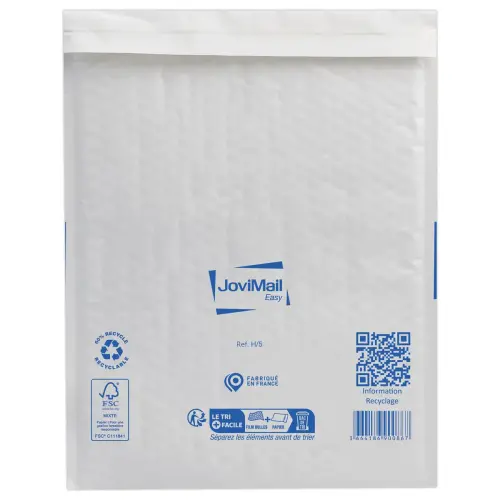 100 Pochettes matelassées à bulles d'air blanches Sealed Air - 270 x 360 mm - JOVIMAIL