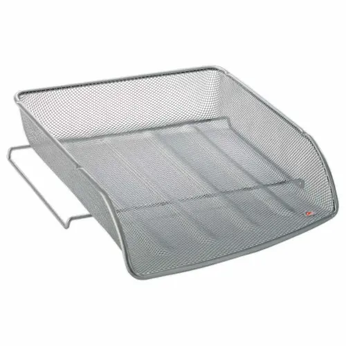 Corbeille à courrier - métal gris - ALBA