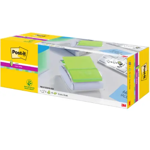 Blocs ZNotes Super Sticky 76x76 mm +dévidoir offert - POST IT