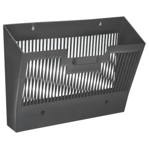 Corbeille murale magnétique avec porte-étiquettes - Noir - CEP