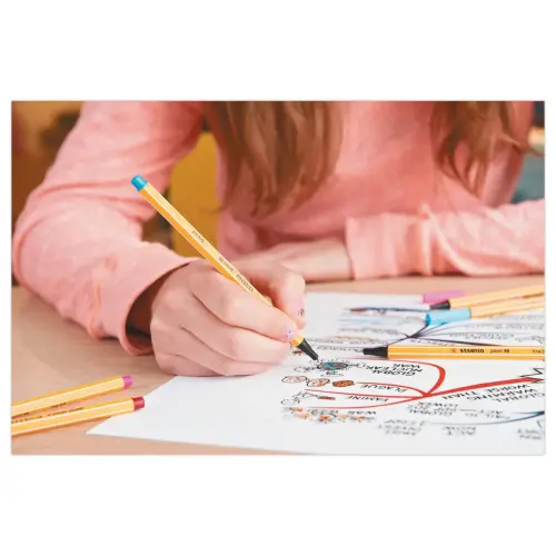 10 Stylos-feutres point 88 - Pointe fine - Encre eau - STABILO