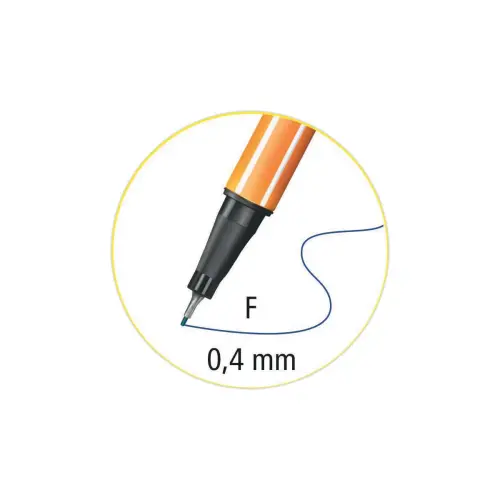 10 Stylos-feutres point 88 - Pointe fine - Encre eau - STABILO