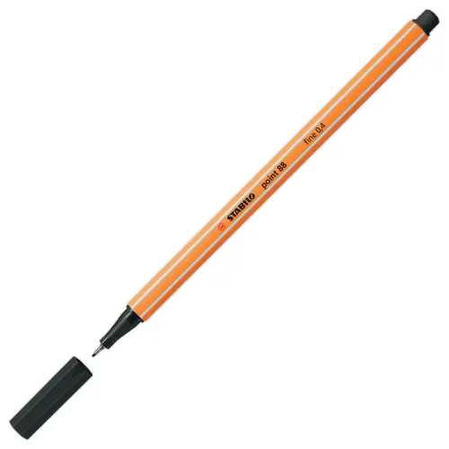 15 stylos-feutres point 88 - Pointe fine - Encre eau - STABILO