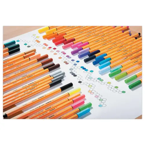 15 stylos-feutres point 88 - Pointe fine - Encre eau - STABILO
