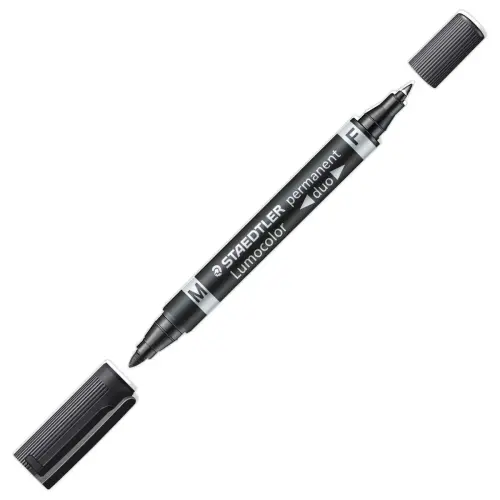 Marqueur permanent double pointe Lumocolor - Noir - STAEDTLER