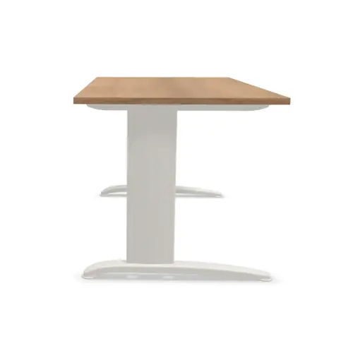 Bureau Buenos Aires - 140 x 80 cm - Plateau noyer et pieds aluminium - FIDUCIAL OFFICE SOLUTIONS