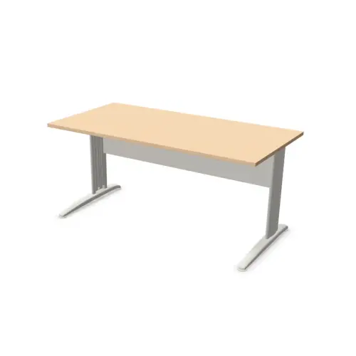 Bureau Buenos Aires - 160 x 80 cm - Hêtre et pieds aluminium - FIDUCIAL OFFICE SOLUTIONS