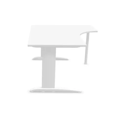 Bureau BUENOS AIRES compact retour à droite blanc/blanc, L160