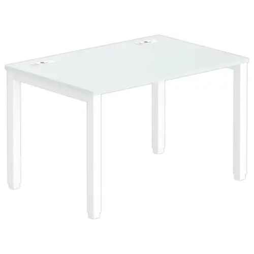 Bureau BRUXELLES 120 x 80 gris - piedsblancs
