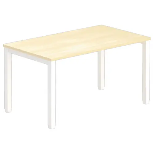 Bureau BRUXELLES 140 x 80 hêtre - pieds blancs