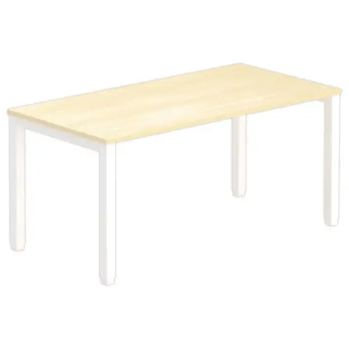 Bureau BRUXELLES 160 x 80 hêtre - pieds blancs