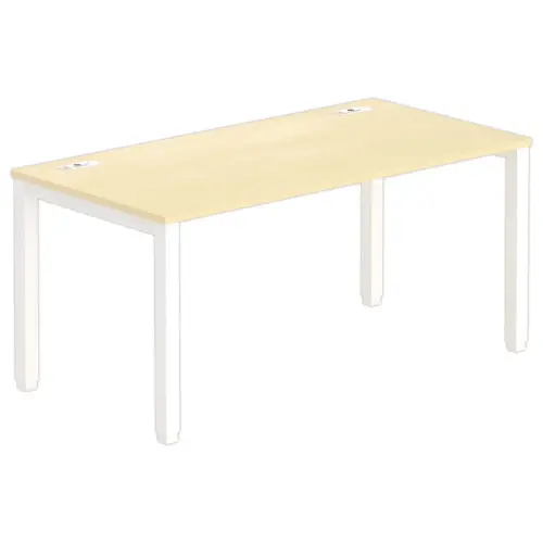 Bureau BRUXELLES 160 x 80 hêtre - pieds blancs