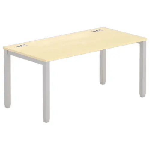 Bureau BRUXELLES 160 x 80 hêtre - pieds aluminium