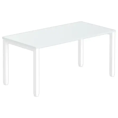 Bureau BRUXELLES 160 x 80 gris - piedsblancs 