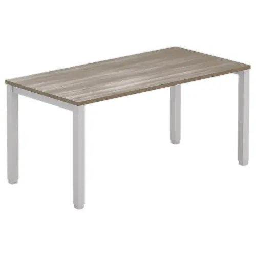 Bureau BRUXELLES 160 x 80 noyer - pieds aluminium