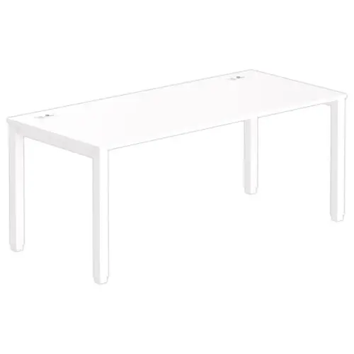 Bureau BRUXELLES 180 x 80 blanc - pieds blancs 