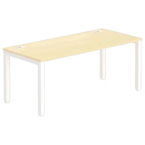 Bureau BRUXELLES 180 x 80 hêtre - pieds blancs