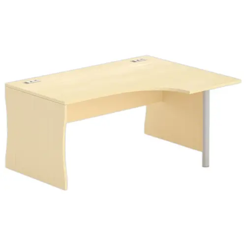 Bureau BUDAPEST compact retour &agrave; droite h&ecirc;tre L160 