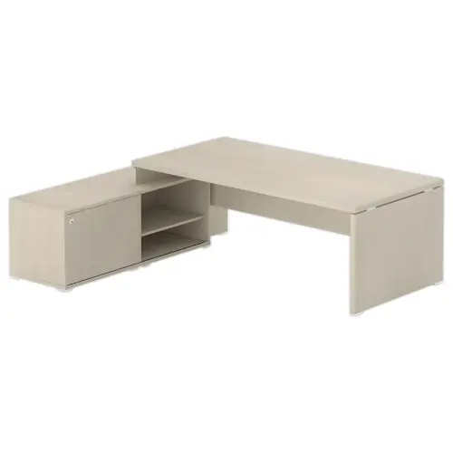 Bureau BOGOTA avec crédence à gauche acacia